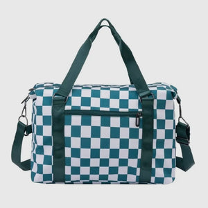 Green Checkered Duffle Bag