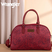 Load image into Gallery viewer, Burgundy Wrangler Vintage Floral Duffle Bag