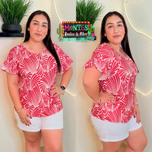 Load image into Gallery viewer, Red Bell Sleeve Top