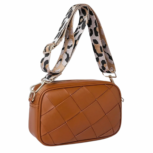Brown Leopard Strap Crossbody