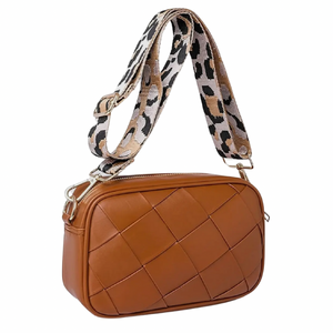 Brown Leopard Strap Crossbody