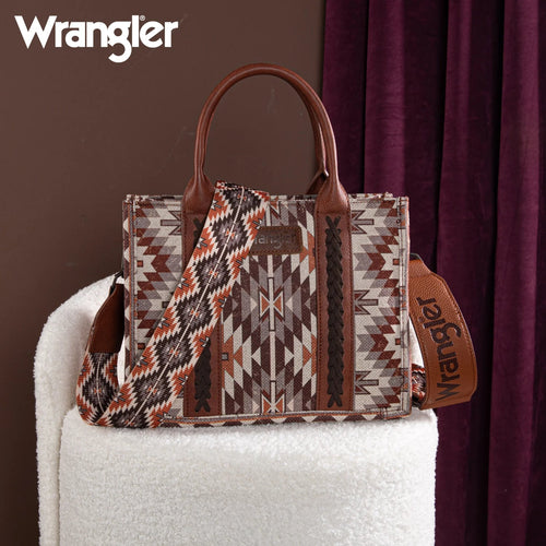 Wrangler Brown Southwestern Tote/Crossbody