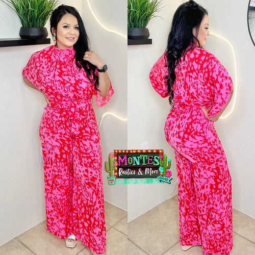 Rose Leopard Jumpsuit
