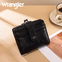 Load image into Gallery viewer, Black Wrangler Leopard Small Bi-Fold Coin Purse