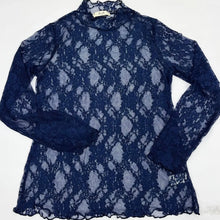 Load image into Gallery viewer, Navy Lace Top