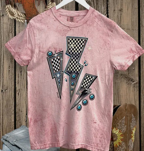 Pink Bolt Tee