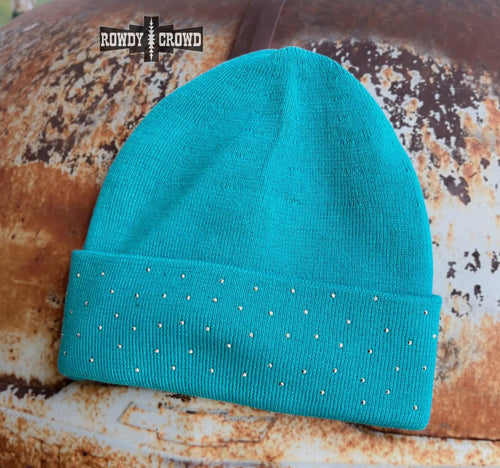 Shine Bright Turquoise Beanie