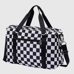 Black Checkered Duffle Bag