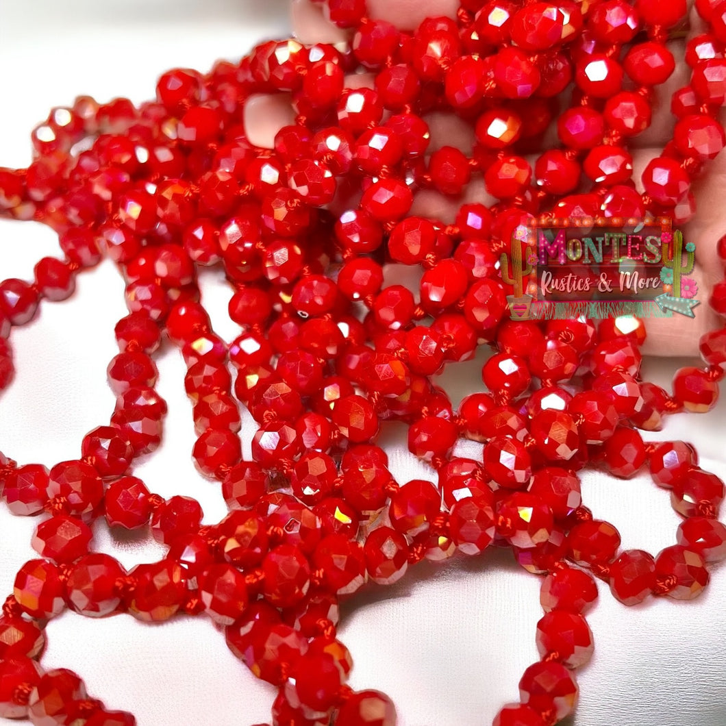 Red  Beaded Necklace