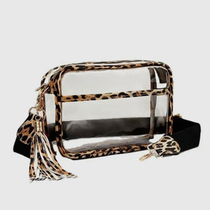 Leopard Clear Crossbody Bag