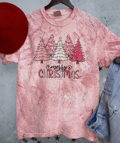 Pink Christmas Trees Tee