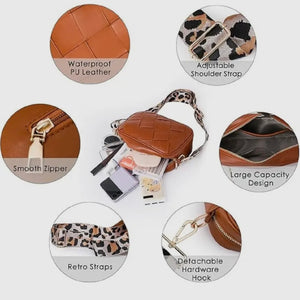 Brown Leopard Strap Crossbody