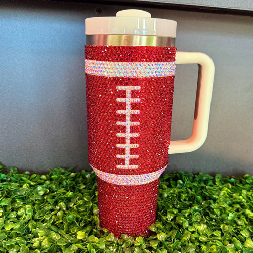Red Football Tumbler