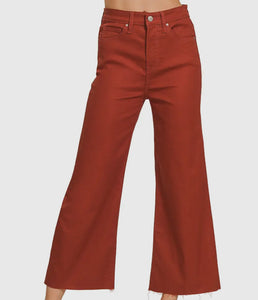 Rust High Rise Cropped Pants