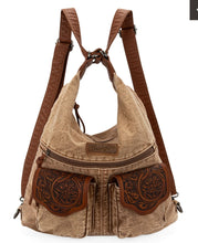 Load image into Gallery viewer, Wrangler Brown Hobo/Backpack