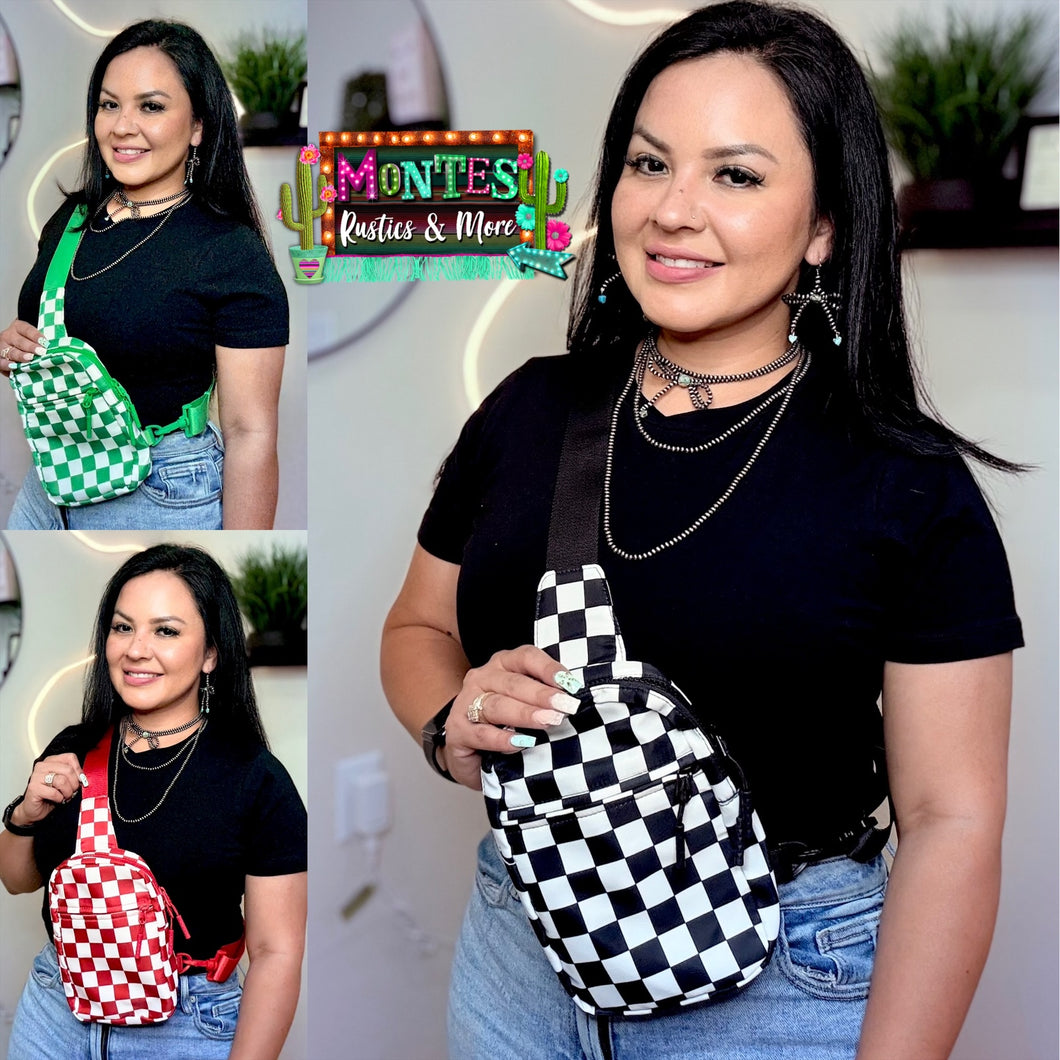 Checkered Sling Bag