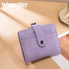 Load image into Gallery viewer, Purple Wrangler Leopard Small Bi-Fold Coin Purse