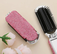 Load image into Gallery viewer, Studded Portable Folding Hair Brush