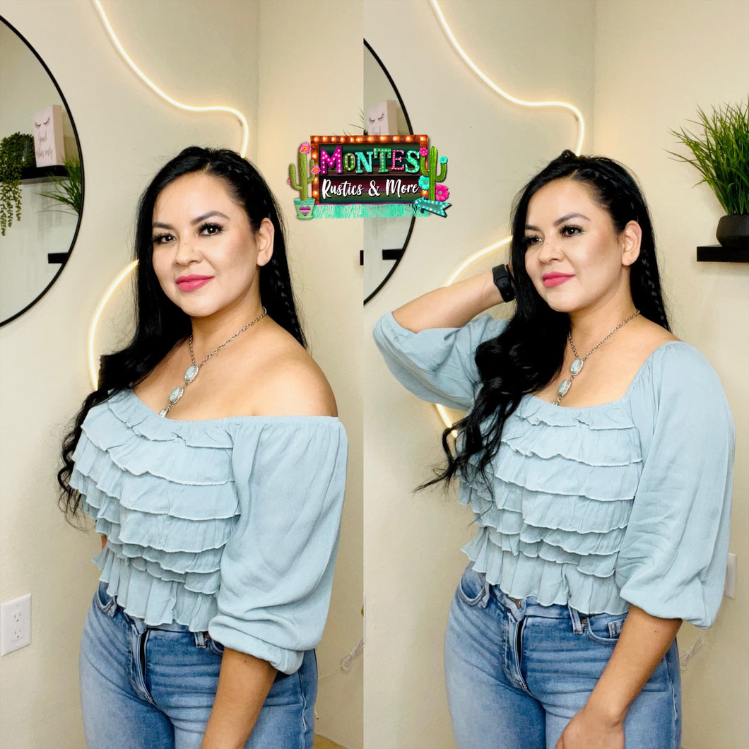 Ruffle Bubble Top