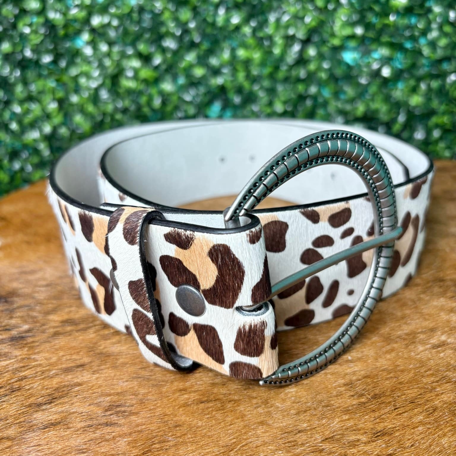 Leopard print exotic wide belt VALICLUD Womens Leopard Print Belt Artificial Leather Waist  main image 2