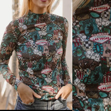 Load image into Gallery viewer, Viva Las Cowgirl Mesh Top