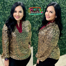 Load image into Gallery viewer, Gold Cheetah Top