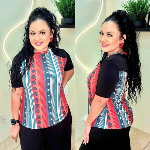 Black Western Top