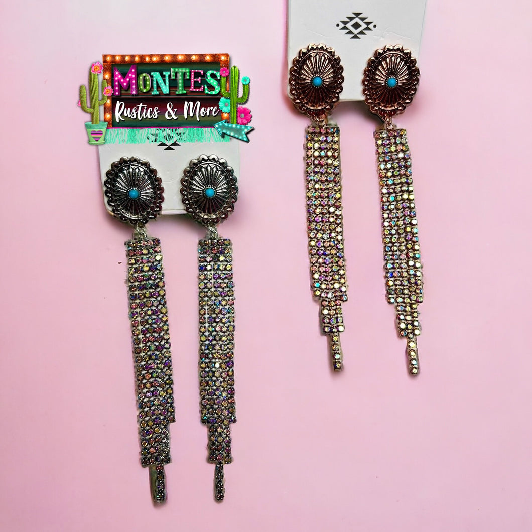 Concho Dangling Earrings