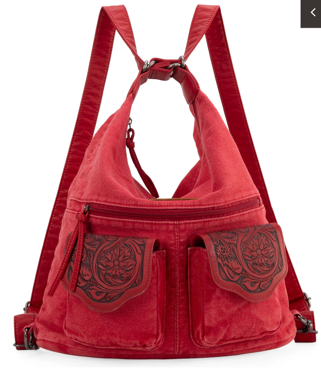 Wrangler Red Hobo/Backpack