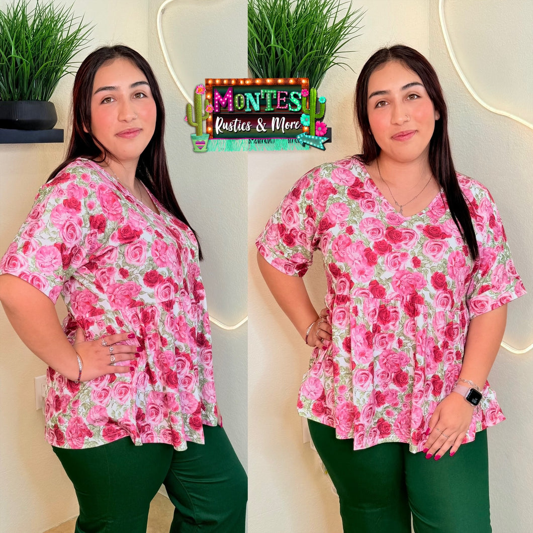 Pink Rose Top