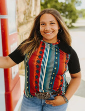 Load image into Gallery viewer, Black Western Top