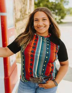 Black Western Top