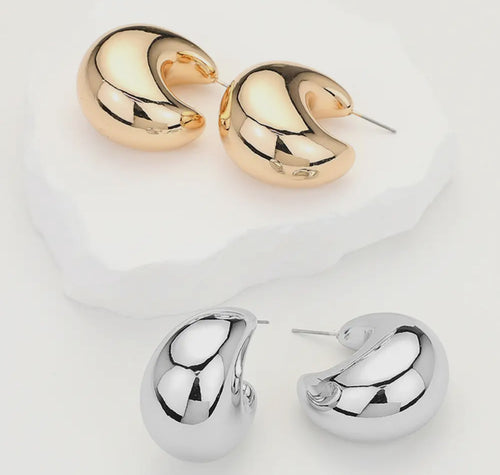 Chunky Dome Hoop Earrings