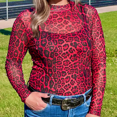 Sideline RED Mesh Top
