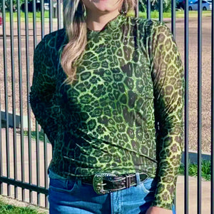 Sideline Green Mesh Top