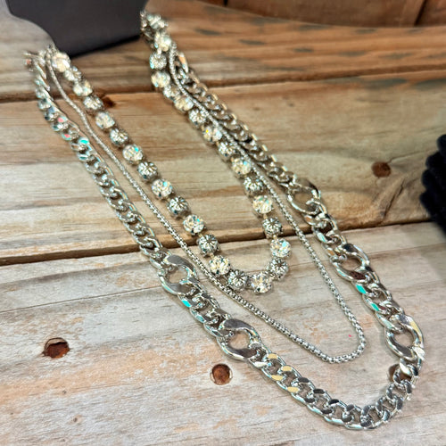 Silver White Lightning Necklace