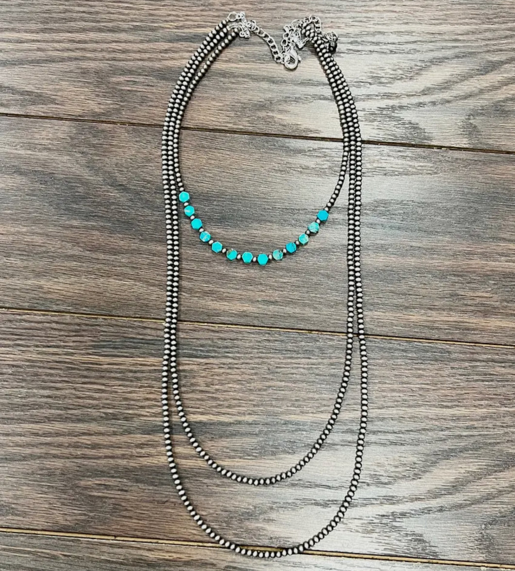 Long 3 Strand Navajo Necklace