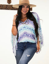 Load image into Gallery viewer, Lavender Fringed Top