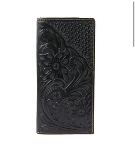 Tooled Genuine Leather Bi-fold Wallets