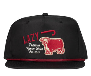 Lazy J Ranch Black Red Premium Ranch Performance Rope Hat