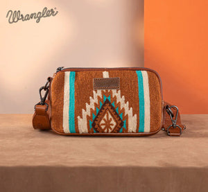 Wrangler Brown Knitted Mini Crossbody/Walletk