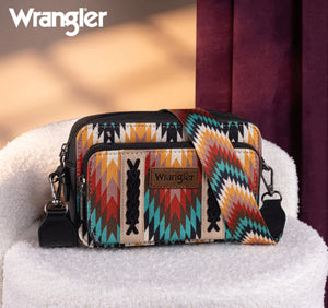 Wrangler Black Southwestern Crossbody