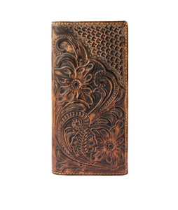 Tooled Genuine Leather Bi-fold Wallets