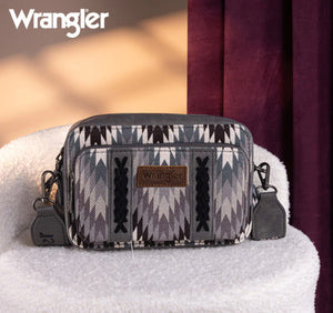 Wrangler Grey Southwestern Crossbody