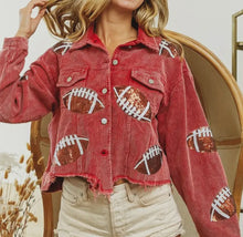 Load image into Gallery viewer, Vintage Red Football Jacket