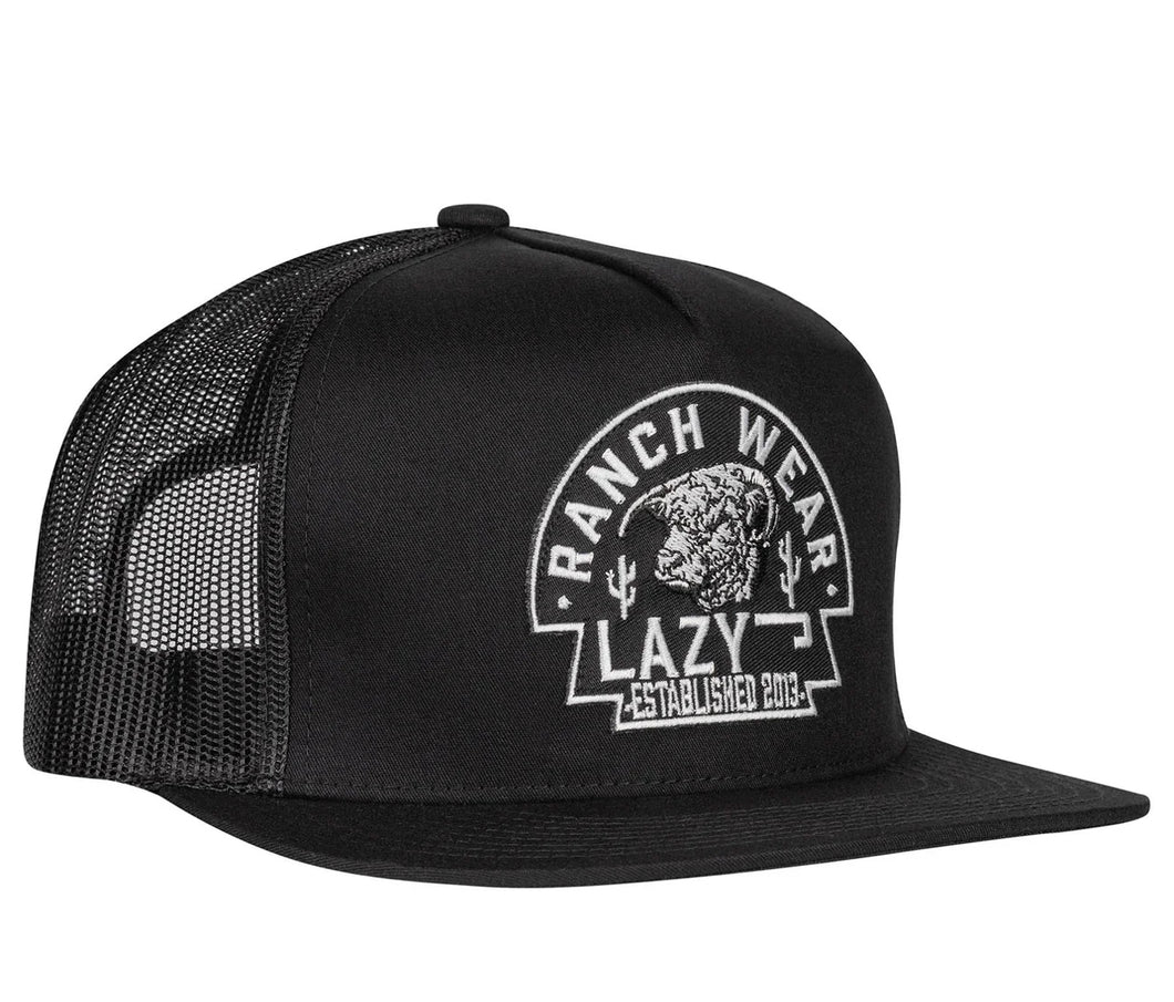 Lazy J Ranch Black Arrowhead Classic Five Panel Trucker Hat