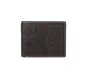 Traditional Tooled Genuine Leather Bi-fold Wallets Spiritual Collection