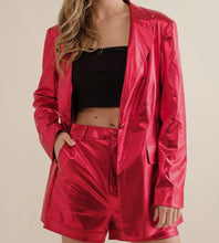 Load image into Gallery viewer, Red Metallic Blazer