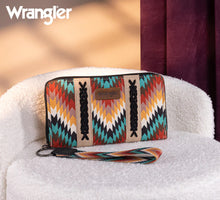 Load image into Gallery viewer, Wrangler Black Southwestern Art Print Wallet