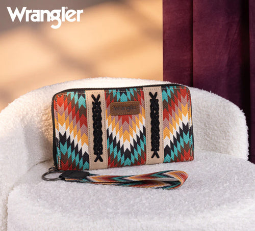 Wrangler Black Southwestern Art Print Wallet